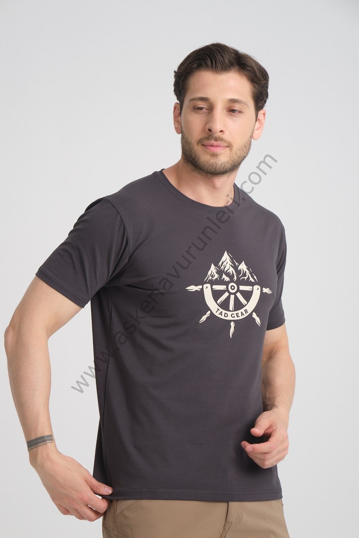 Tad Gear Tactical Series %95 Pamuk Penye Antrasit Tişört