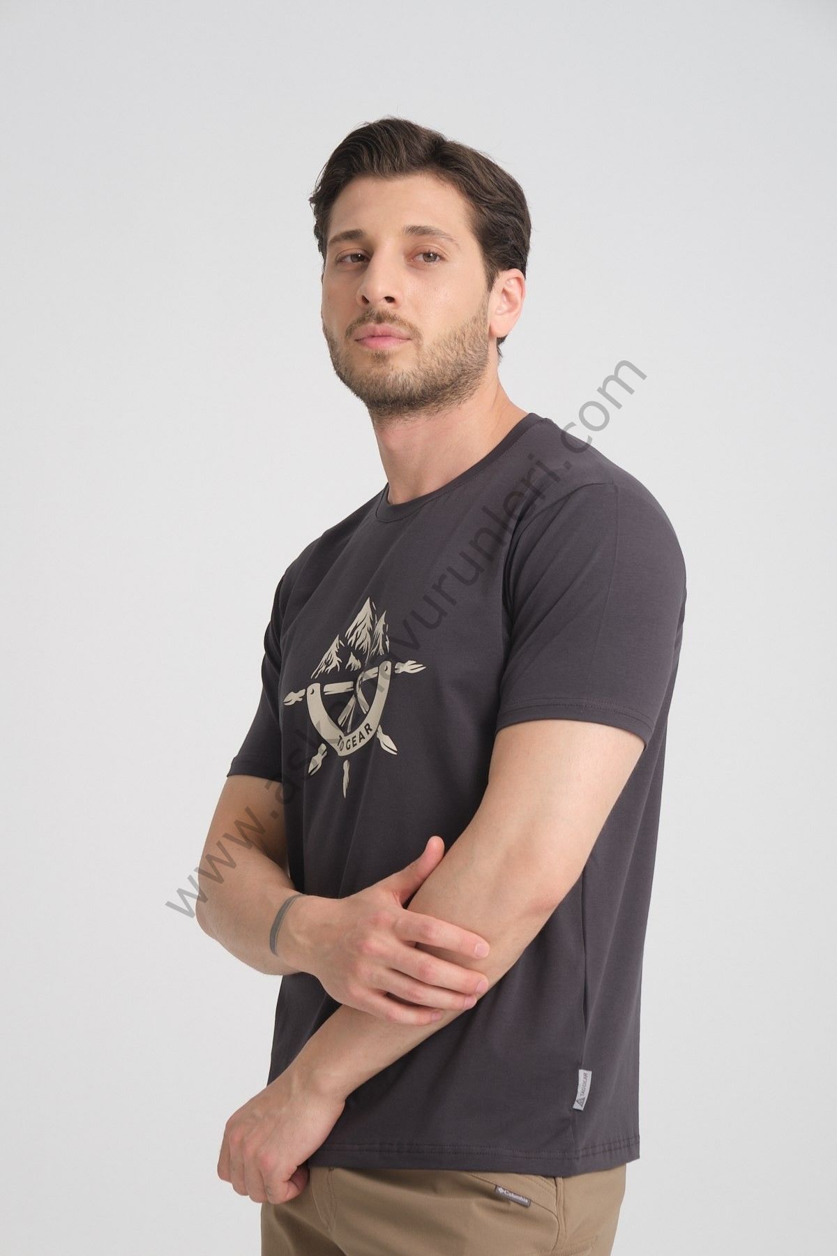 Tad Gear Tactical Series %95 Pamuk Penye Antrasit Tişört