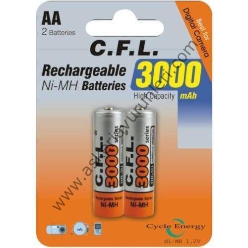 CFL 3000 AA ŞARJLI KALEM PİL 2li