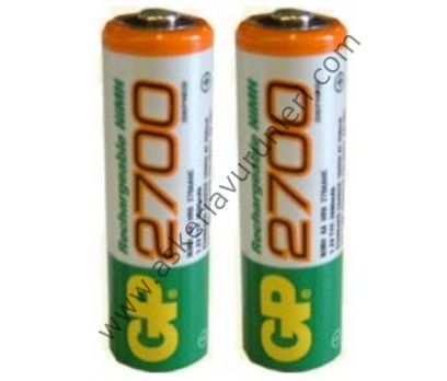 GP 2700 ŞARJLI KALEM PİL 2li