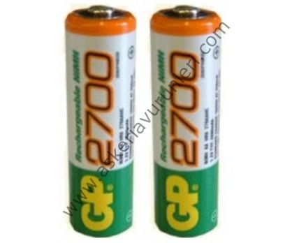 GP 2700 ŞARJLI KALEM PİL 2li