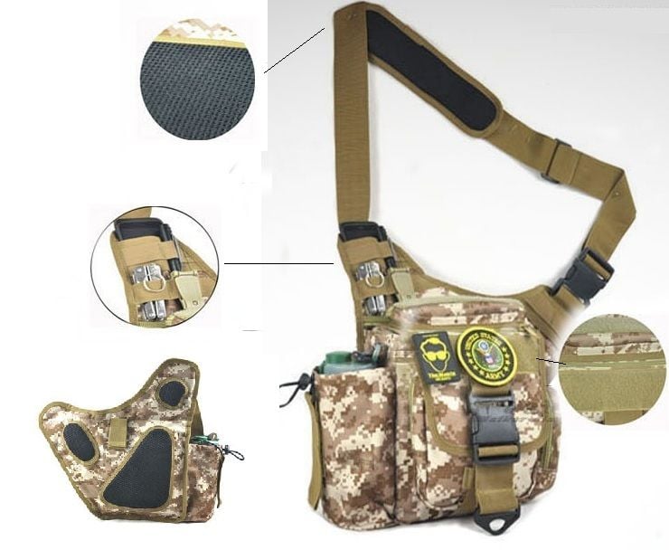 TACTİCAL ÇOK FONKSİYONEL ÇÖL RENGİ  KOL ÇANTASI