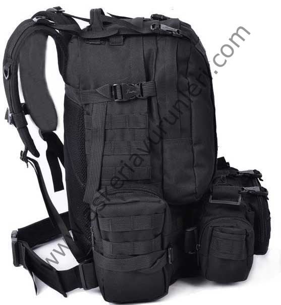 ARMY Tactical Molle Assault Backpack Bag Siyah
