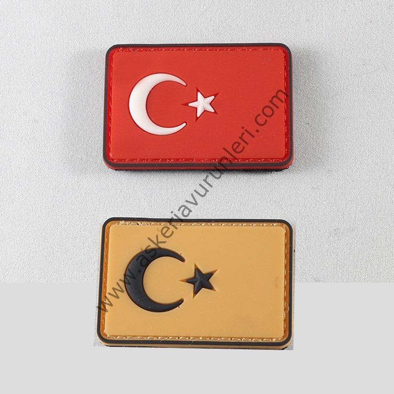 3d Slikonlu Türk Bayrağı Peç Arma