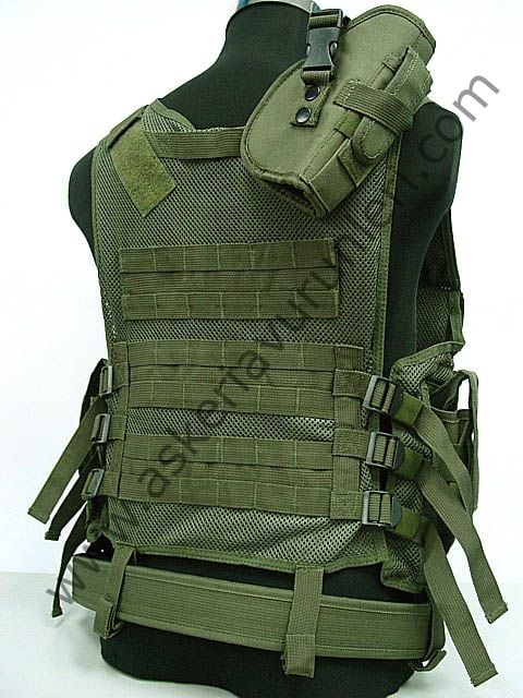 Askeri Hücum Yeleği Yeşil Renk