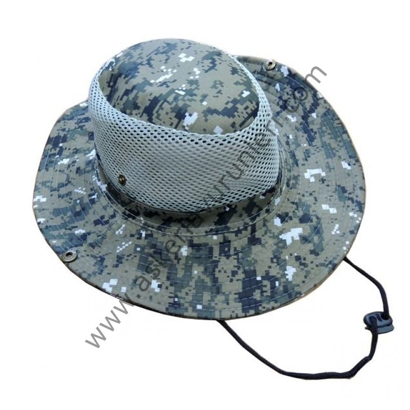 FİLELİ ASKERİ DİGİTAL CAMOUFLAGE FÖTR ŞAPKA