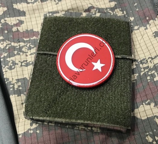 3d Slikonlu Yuvarlak Bayrak Arma Peç