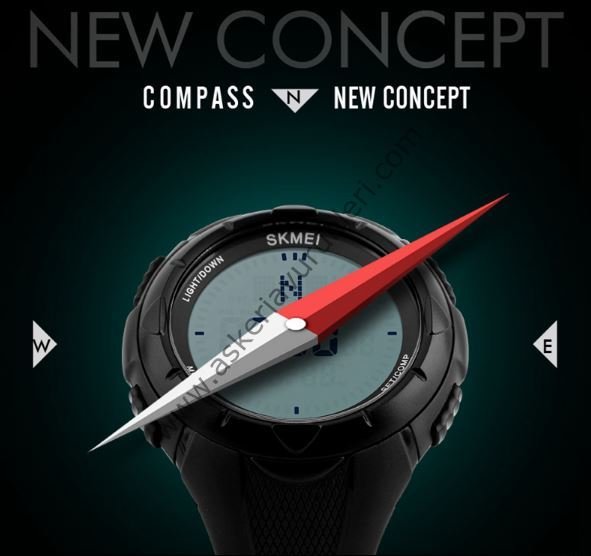 SKMEİ DİJİTAL PUSULALI  ARMY SAAT