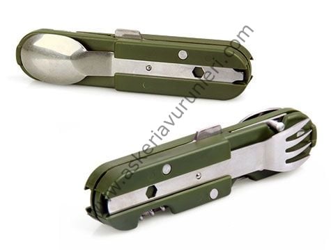 Çok Fonksiyonlu Kaşık Çatal Yaşam Seti Çakı Bıçak