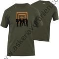5.11 CROSS HAIR STACKED OD GREEN T-SHIRT