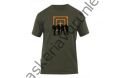 5.11 CROSS HAIR STACKED OD GREEN T-SHIRT