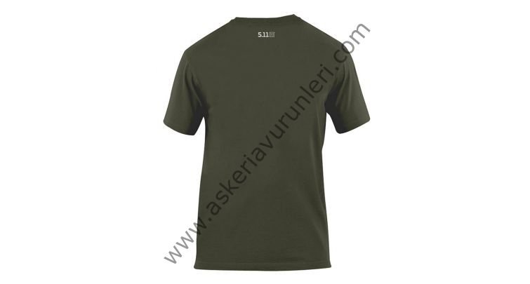 5.11 CROSS HAIR STACKED OD GREEN T-SHIRT