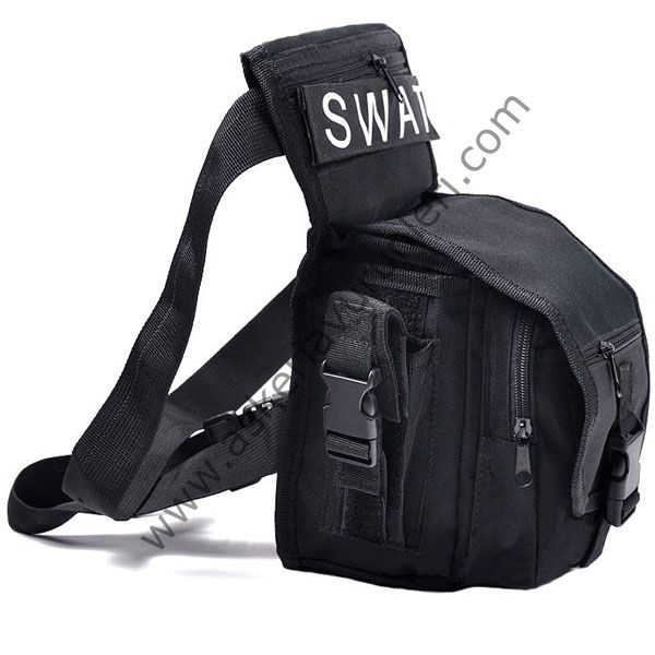SWAT Purpose Shoulder Bag/Leg Bag Black ( Bel ve Bacağa Takılabilen Çanta ) Siyah Renk