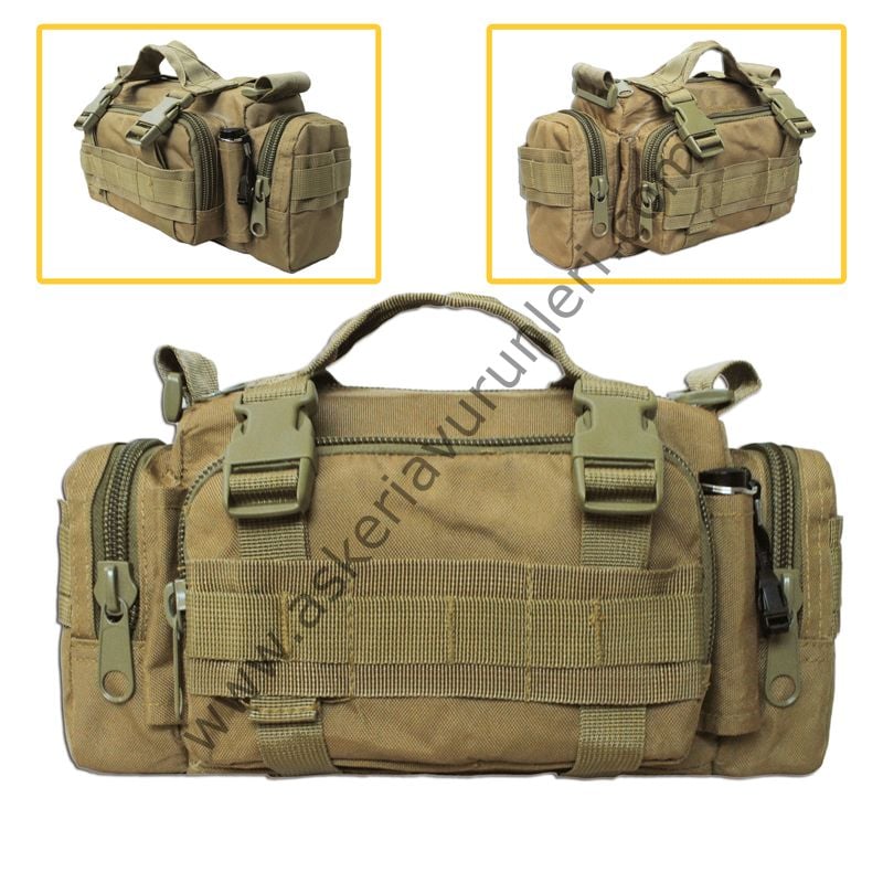 Utility Tactical Waist Pack Pouch Military Camping Hiking Outdoor Hand Waist Bag Hardal Renk Çanta