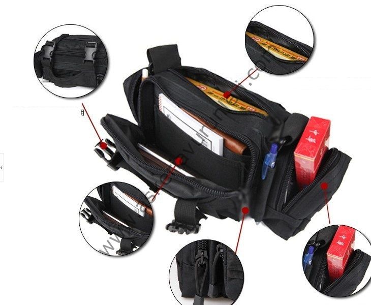 Utility Tactical Waist Pack Pouch Military Camping Hiking Outdoor Hand Waist Bag Siyah Renk Çanta