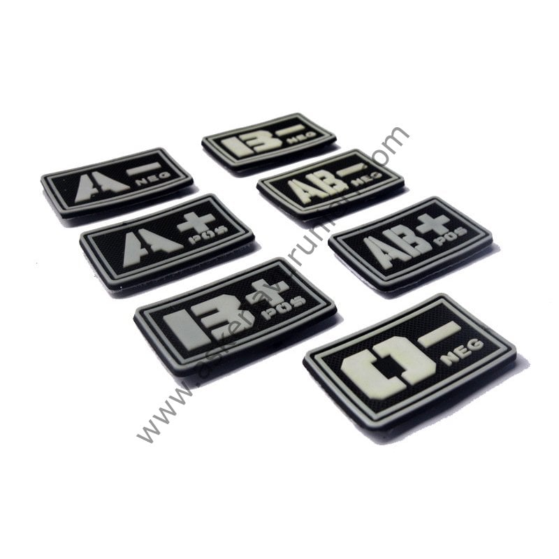 3D PVC TACTİCAL KAN GRUBU ARMA PATCH