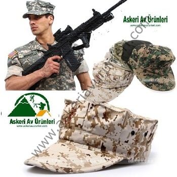 U.S ARMY SİYAH SEKİZGEN ŞAPKA