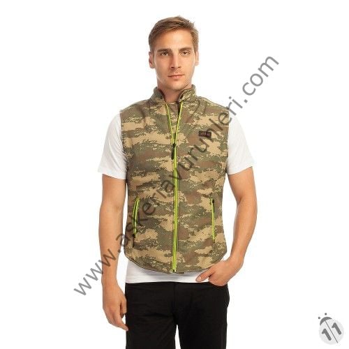 ETHNA Softshell Kamuflaj Isıtmalı Yelek
