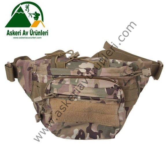 Military Tactical Bel Çantası Multi-Cam [ Hardal Kamuflajı ]