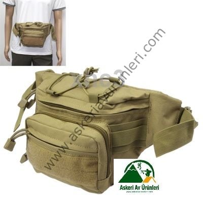 Military Tactical Bel Çantası  [ Hardal Renk ]