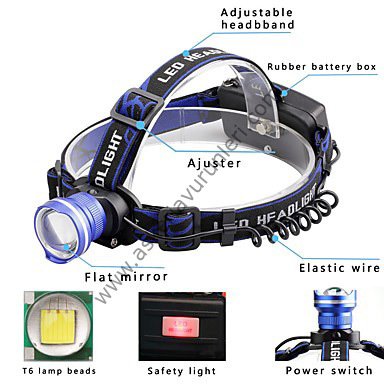 TACTİCAL 2000 LUMEN CREE LED KAFA FENERİ