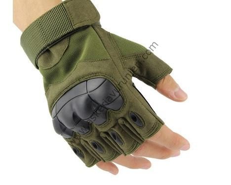 YEŞİL KORUMALI TAKTİKAL KESİK ELDİVEN NEW MODEL
