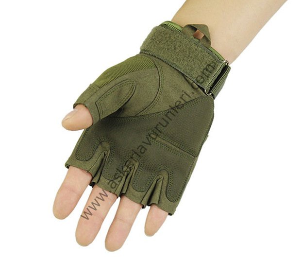 YEŞİL KORUMALI TAKTİKAL KESİK ELDİVEN NEW MODEL
