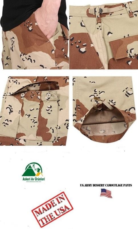 Amerikan 7 Renk Çöl Kamuflaj Takım