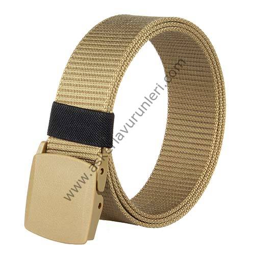 ÇÖL RENK PLASTİK TOKALI TAKTİKAL KEMER