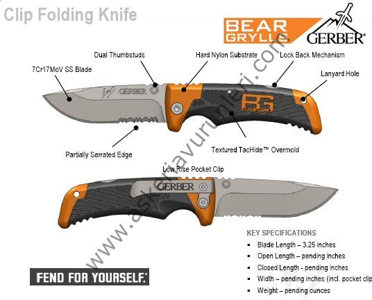 GERBER  BEAR GRYLLS SCOUT KNİFE
