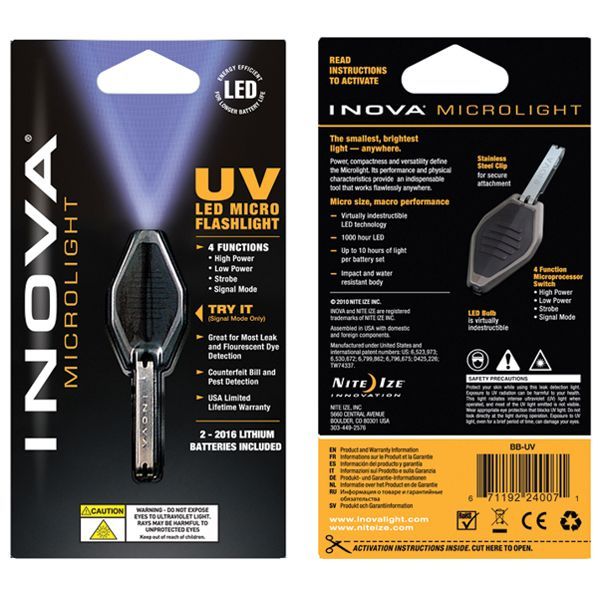 Inova Flashlights UV Microlight Micro Led Mor