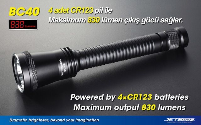 JETBeam BC40 Led Fener 830 Lümen