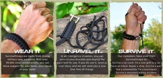 PARACORD SURVİVAL PARAŞÜT İPİ DÜDÜKLÜ BİLEKLİK