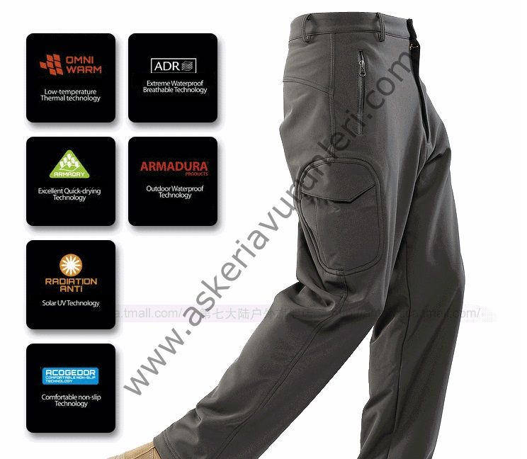 Shark Skin Soft Shell Pant > İçi Polarlı Pantolon