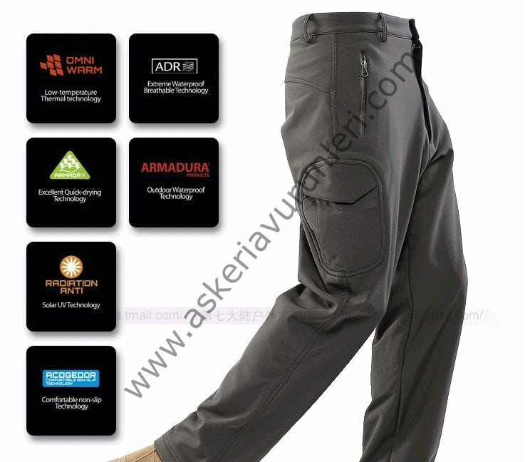 Shark Skin Soft Shell Pant > İçi Polarlı Pantolon