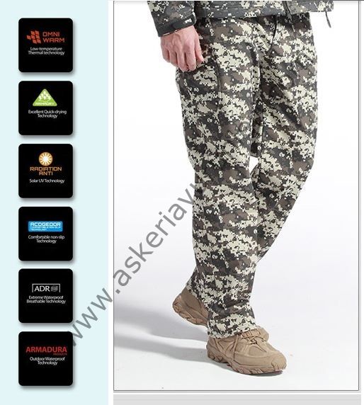 Shark Skin Soft Shell Pant > İçi Polarlı  Pantolon