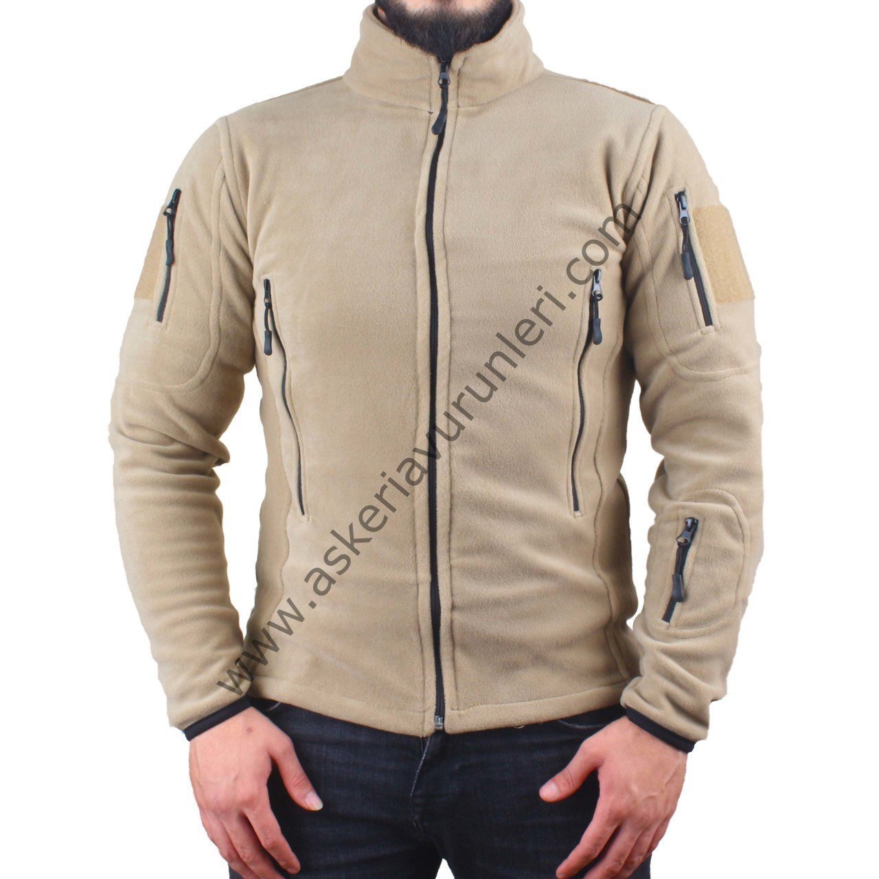 ASKERİ TAKTİKAL KUM RENGİ CIRTLI POLAR