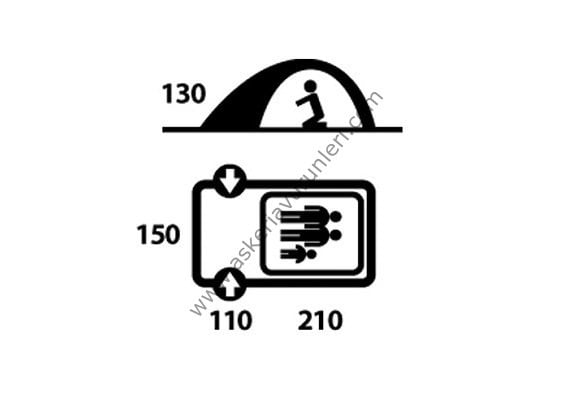 HUSKY FELEN 2+1 KISILIK CADIR