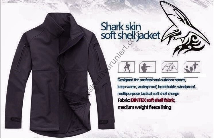 Shark Skin SoftShell  Taktikal Su Geçirmez Mont V4