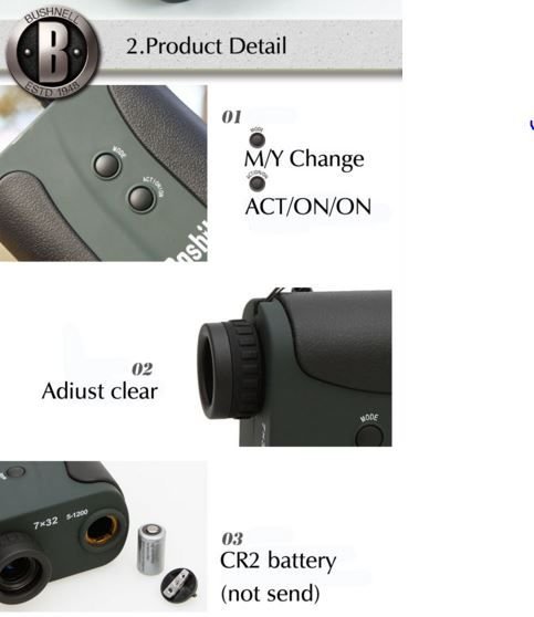 Bushnell 7x32 Mesafe Ölçer Dürbün