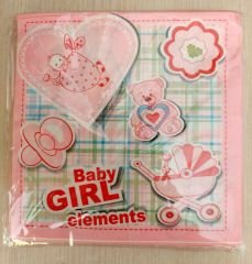 DESENLİ PARTİ PASTA PEÇETELERİ BEBEK FİGÜRLÜ