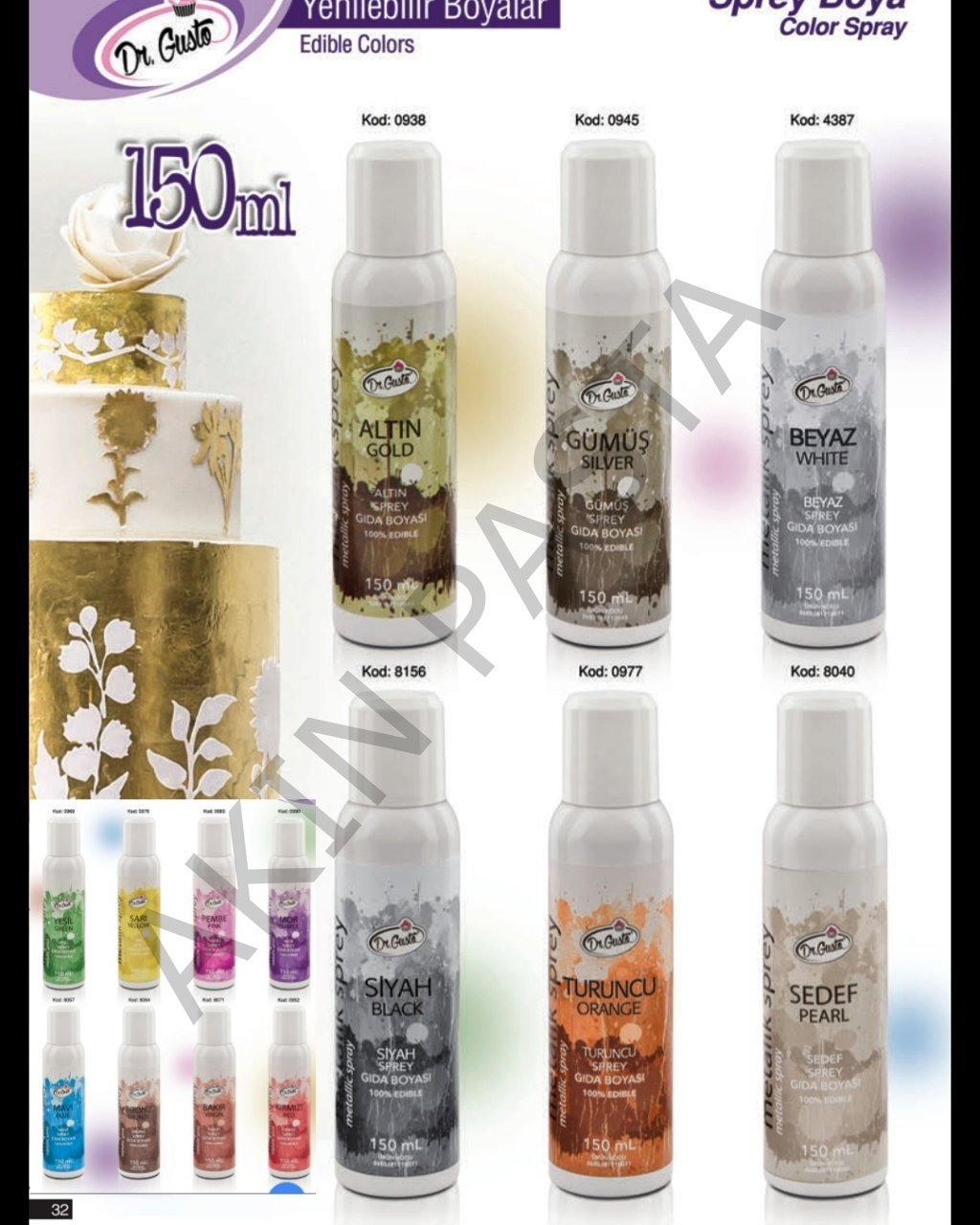 DR GUSTO SPREY GIDA BOYALARI 150 ML