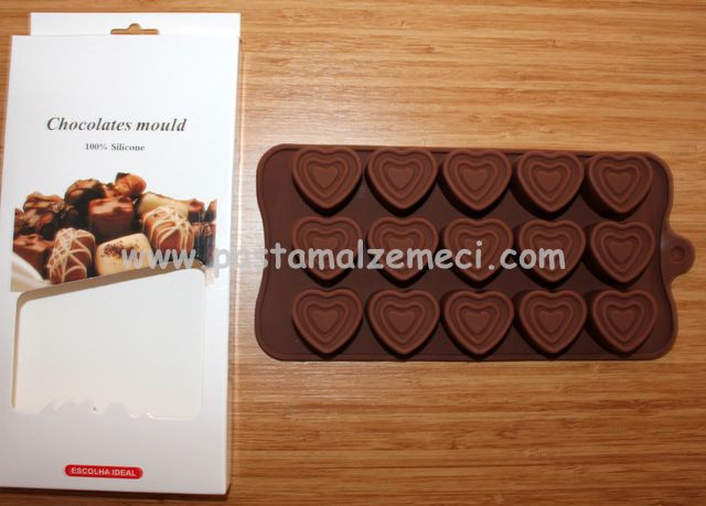 ÇİKOLATA KALIBI KALP  FARKLI 15Lİ
