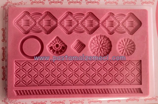 SLİKON MOLD PEMBE FARKLI DESENLER