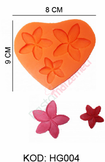 3LÜ ÇİÇEK SİLİKON KALIBI HG004