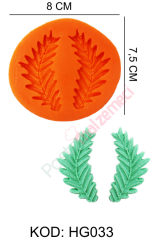 2Lİ YAPRAK DESENİ SİLİKON KALIBI HG033