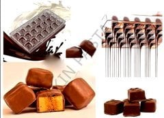 POLİKARBON ÇİKOLATA KALIBI KARE MODELLİ