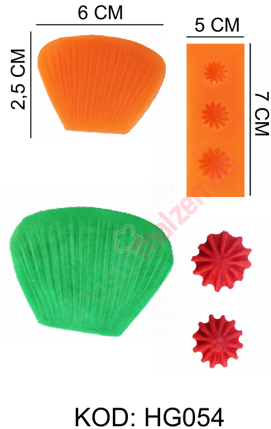 DAMARLAMA , 3LÜ ÇİÇEK SİLİKON KALIBI HG054