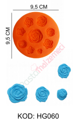 ÇOKLU GÜL SİLİKON KALIBI HG060