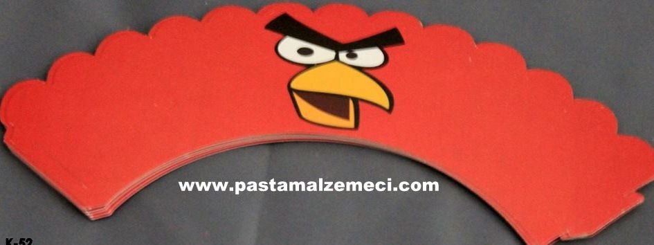 ANGRY BIRD DESENLİ CUP CAKE ÇERÇEVESİ 12Lİ
